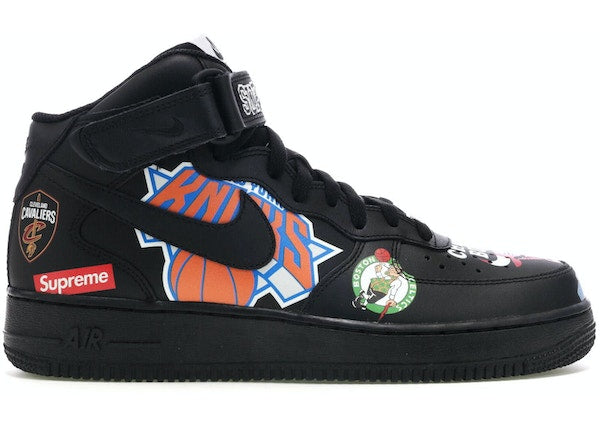 Nike Air Force 1 Mid Supreme NBA Black